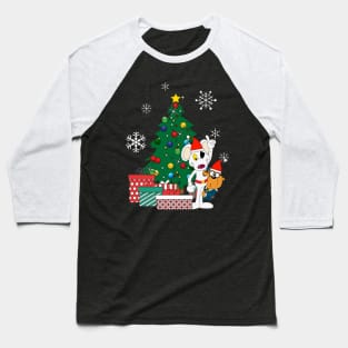 Danger Mouse And Penfold Around The Christmas Tree Baseball T-Shirt